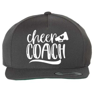 Womens Cheer Coach Shirts Megaphone Distressed Design Wool Snapback Cap