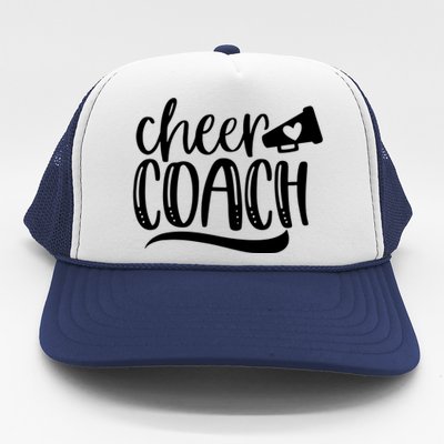 Womens Cheer Coach Shirts Megaphone Distressed Design Trucker Hat