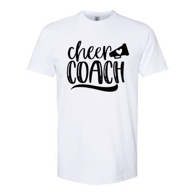 Womens Cheer Coach Shirts Megaphone Distressed Design Softstyle® CVC T-Shirt