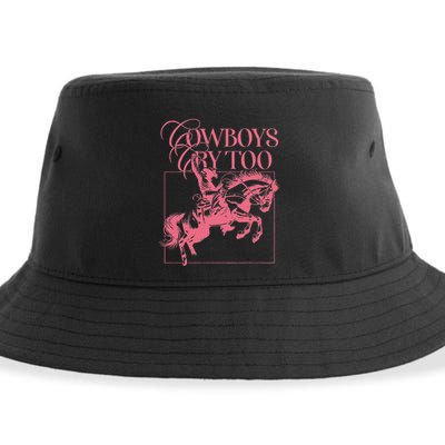 Western Cowgirl Cowboy Aesthetic Cowboys Cry Too Sustainable Bucket Hat