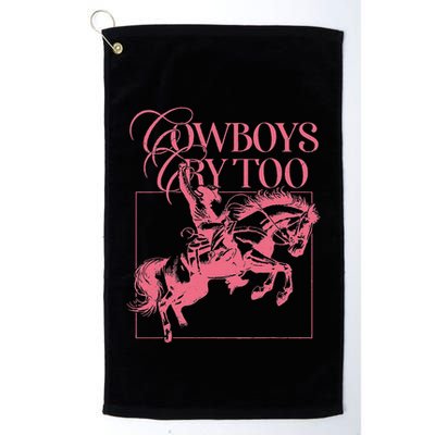 Western Cowgirl Cowboy Aesthetic Cowboys Cry Too Golf Towel