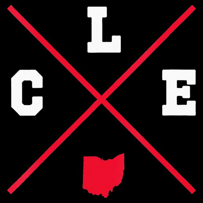 Womens Classic CLE Cleveland Ohio Red Vintage State Outline Womens Tank Top