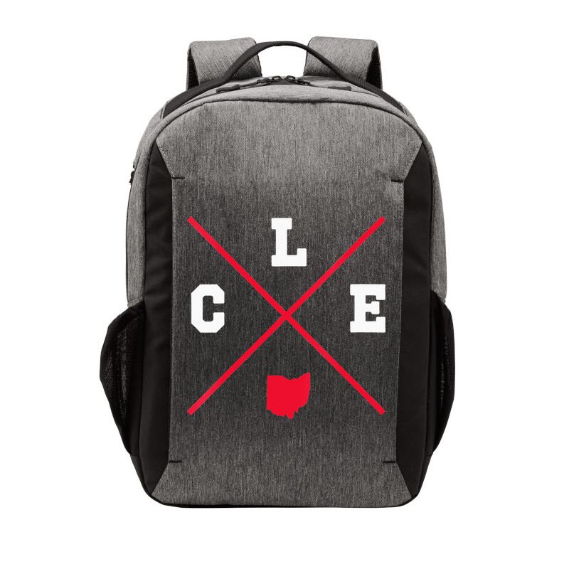 Womens Classic CLE Cleveland Ohio Red Vintage State Outline Vector Backpack