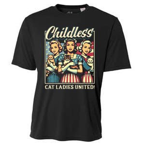 Wo Childless Cat Ladies United Vneck Cooling Performance Crew T-Shirt