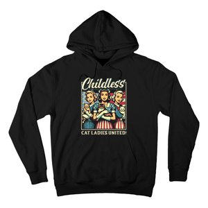 Wo Childless Cat Ladies United Vneck Hoodie