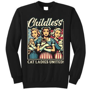 Wo Childless Cat Ladies United Vneck Sweatshirt