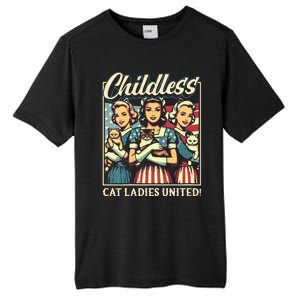 Wo Childless Cat Ladies United Vneck Tall Fusion ChromaSoft Performance T-Shirt