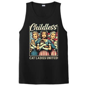 Wo Childless Cat Ladies United Vneck PosiCharge Competitor Tank