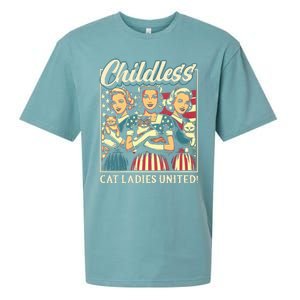 Wo Childless Cat Ladies United Vneck Sueded Cloud Jersey T-Shirt