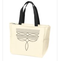 Western Country Cowboy Cowgirl Boot Stitch Western Boots Zip Tote Bag