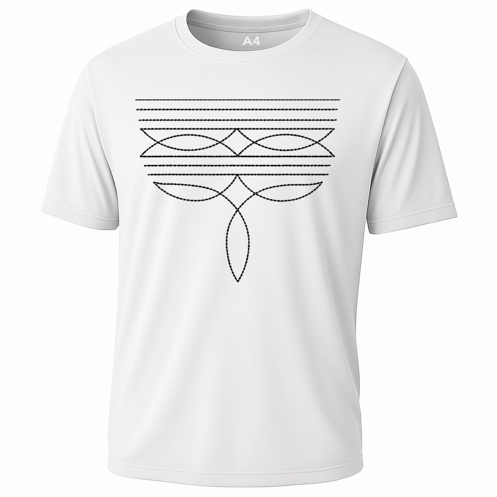 Western Country Cowboy Cowgirl Boot Stitch Western Boots Cooling Performance Crew T-Shirt