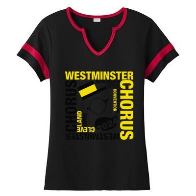 Westminster Chorus Cleveland White Ladies Halftime Notch Neck Tee