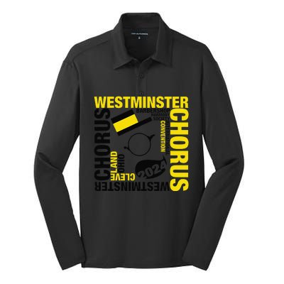 Westminster Chorus Cleveland White Silk Touch Performance Long Sleeve Polo