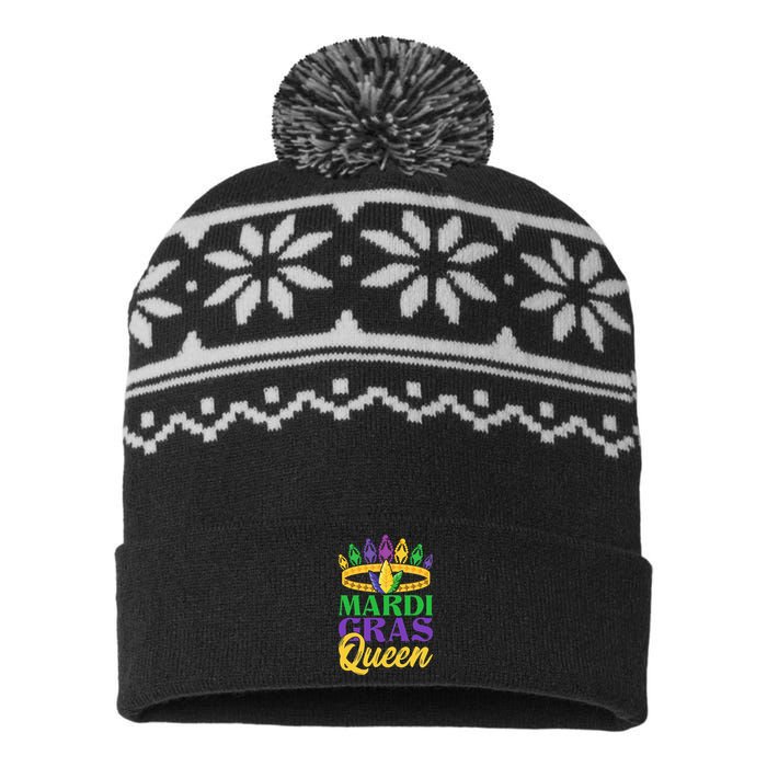 Women Costume Carnival Gift Queen Mardi Gras USA-Made Snowflake Beanie