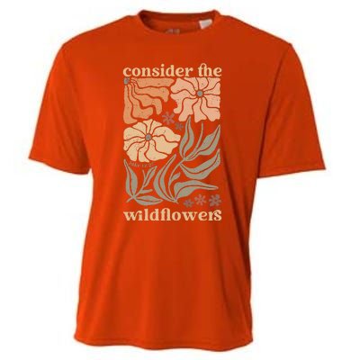 Wildflower Christian Consider The Wildflowers Boho Christian Cooling Performance Crew T-Shirt