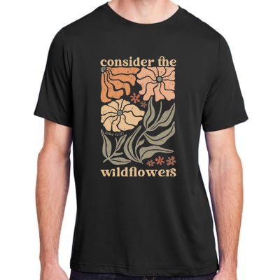 Wildflower Christian Consider The Wildflowers Boho Christian Adult ChromaSoft Performance T-Shirt