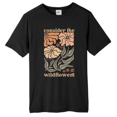 Wildflower Christian Consider The Wildflowers Boho Christian Tall Fusion ChromaSoft Performance T-Shirt