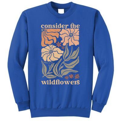 Wildflower Christian Consider The Wildflowers Boho Christian Sweatshirt