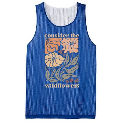 Wildflower Christian Consider The Wildflowers Boho Christian Mesh Reversible Basketball Jersey Tank