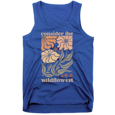 Wildflower Christian Consider The Wildflowers Boho Christian Tank Top