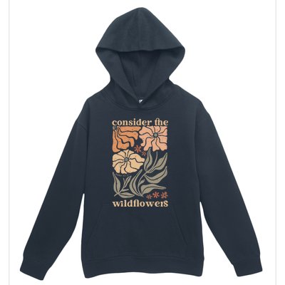 Wildflower Christian Consider The Wildflowers Boho Christian Urban Pullover Hoodie