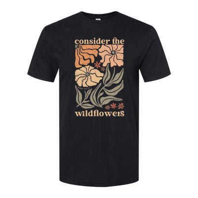 Wildflower Christian Consider The Wildflowers Boho Christian Softstyle CVC T-Shirt