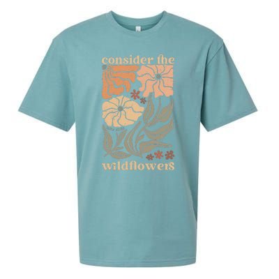 Wildflower Christian Consider The Wildflowers Boho Christian Sueded Cloud Jersey T-Shirt