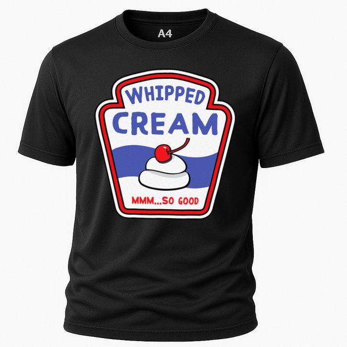 Whipped Cream Condiment Ice Cream Halloween Costume Cooling Performance Crew T-Shirt
