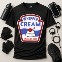 Whipped Cream Condiment Ice Cream Halloween Costume Cooling Performance Crew T-Shirt