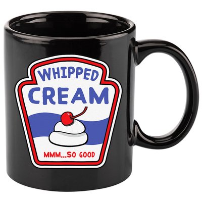 Whipped Cream Condiment Ice Cream Halloween Costume 11oz C Handle Ceramic Mug
