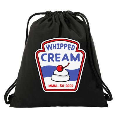 Whipped Cream Condiment Ice Cream Halloween Costume Drawstring Bag