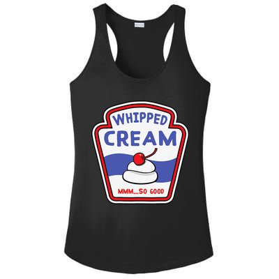 Whipped Cream Condiment Ice Cream Halloween Costume Ladies PosiCharge Competitor Racerback Tank