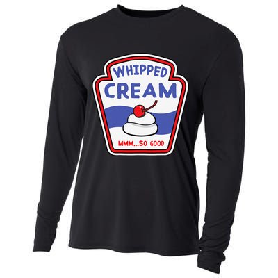 Whipped Cream Condiment Ice Cream Halloween Costume Cooling Performance Long Sleeve Crew
