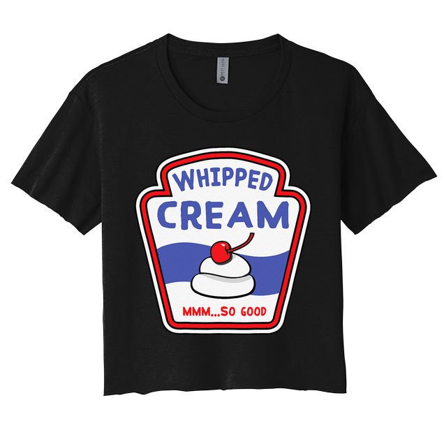 Whipped Cream Condiment Ice Cream Halloween Costume Crop Top