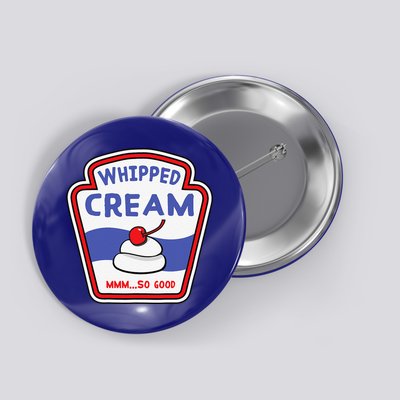 Whipped Cream Condiment Ice Cream Halloween Costume Button