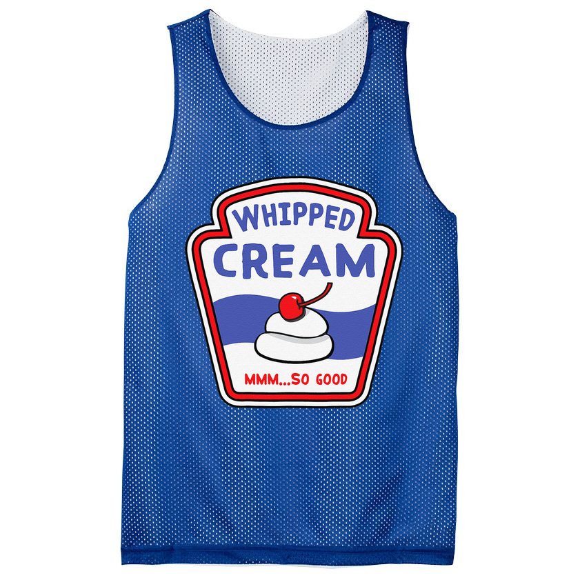 Whipped Cream Condiment Ice Cream Halloween Costume Mesh Reversible Basketball Jersey Tank