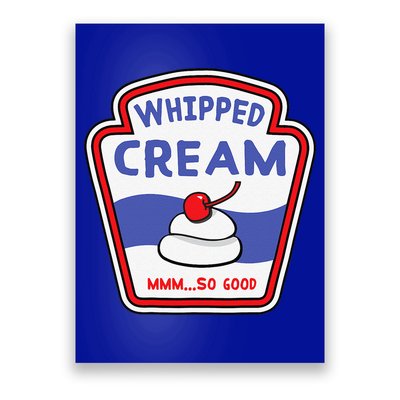 Whipped Cream Condiment Ice Cream Halloween Costume Poster