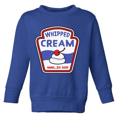 Whipped Cream Condiment Ice Cream Halloween Costume Toddler Sweatshirt