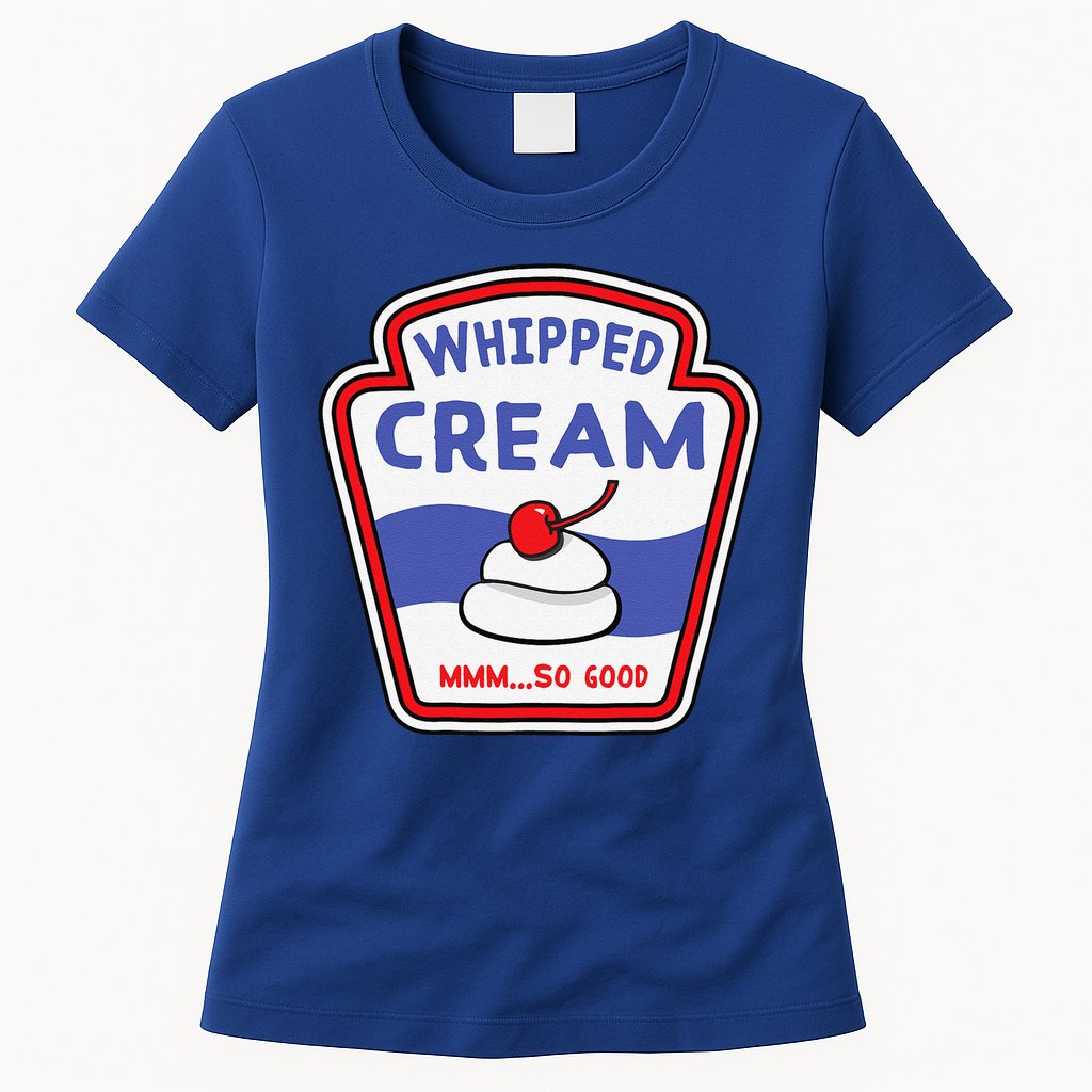 Whipped Cream Condiment Ice Cream Halloween Costume Womens T-Shirt