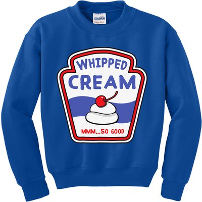 Whipped Cream Condiment Ice Cream Halloween Costume Kids Sweatshirt