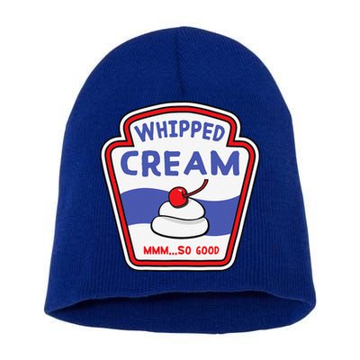 Whipped Cream Condiment Ice Cream Halloween Costume Short Acrylic Beanie