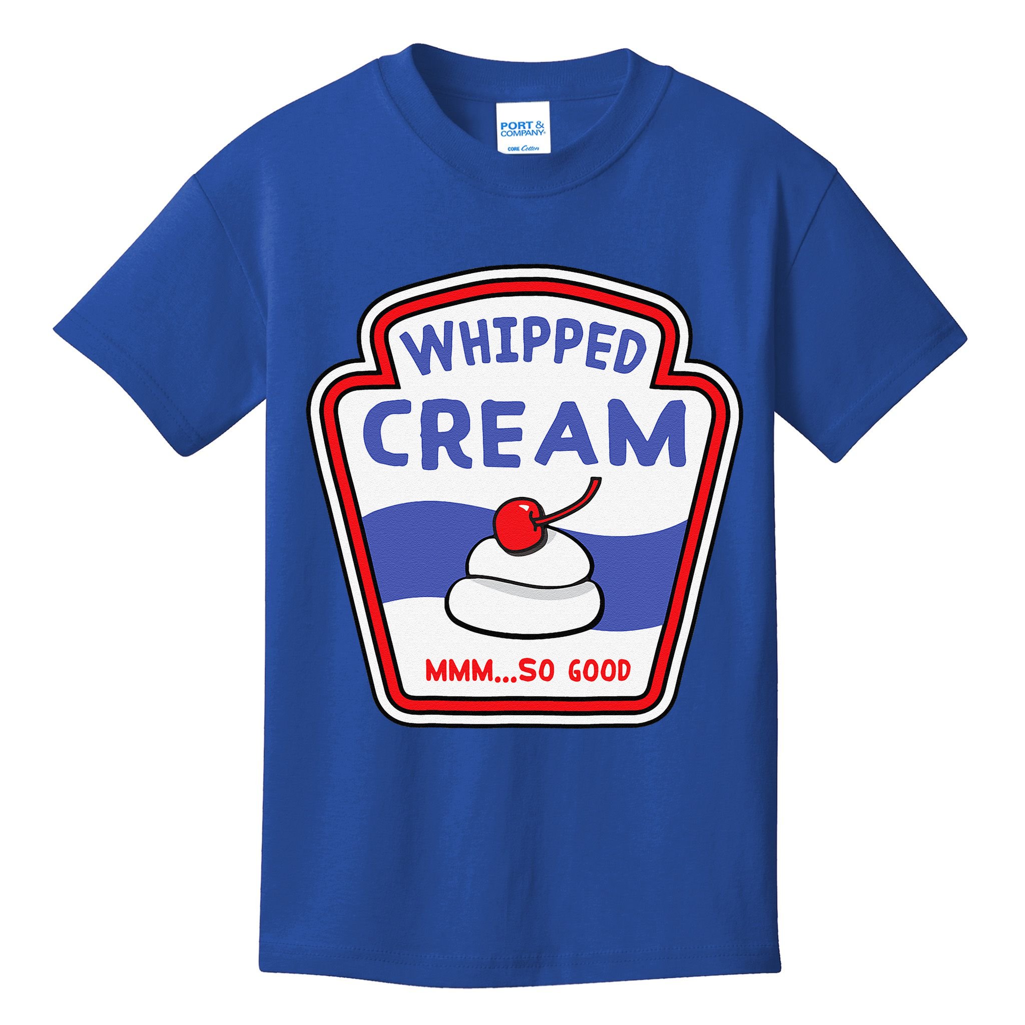 Whipped Cream Condiment Ice Cream Halloween Costume Kids T-Shirt