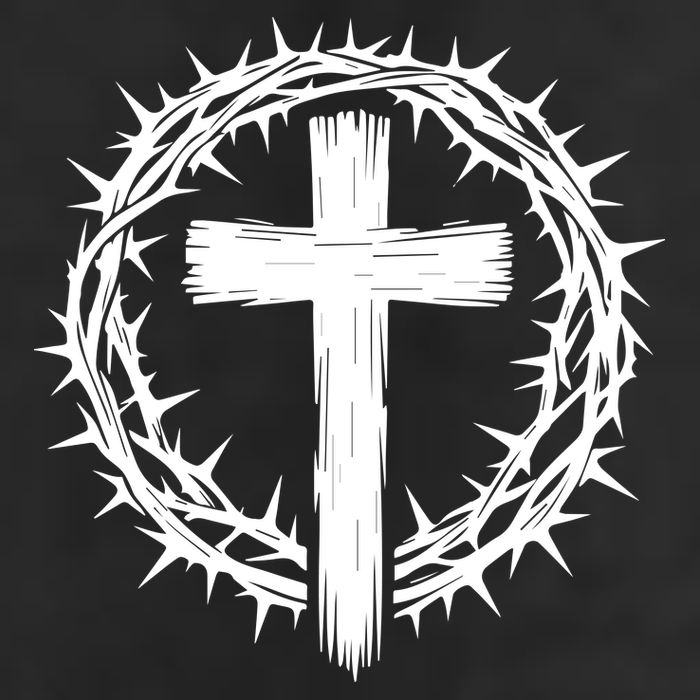 Wooden Cross Crown Of Thorns Christian Catholic Jesus Christ Cool Comfort Performance Bucket Hat