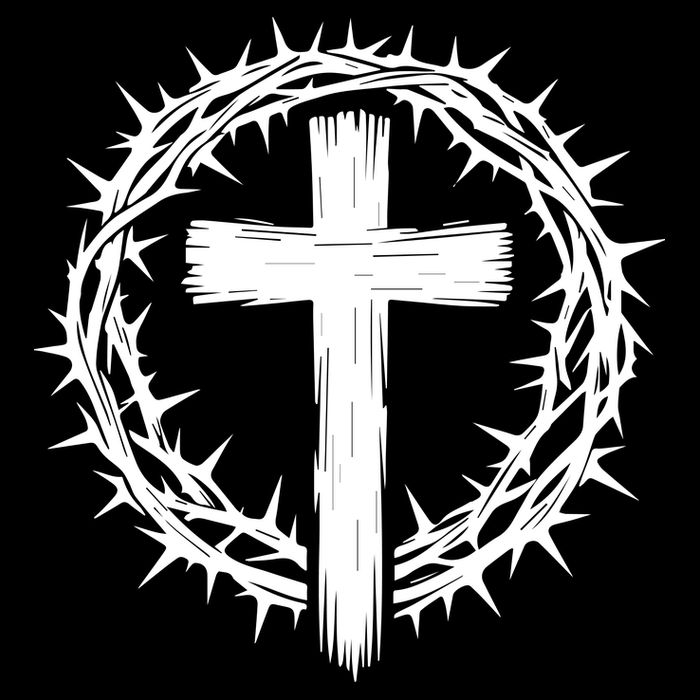 Wooden Cross Crown Of Thorns Christian Catholic Jesus Christ 16 in Basic Backpack