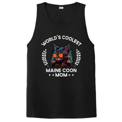 WorldS Coolest Cat Mom Mama Women Maine Coon Cat PosiCharge Competitor Tank