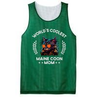 WorldS Coolest Cat Mom Mama Women Maine Coon Cat Mesh Reversible Basketball Jersey Tank