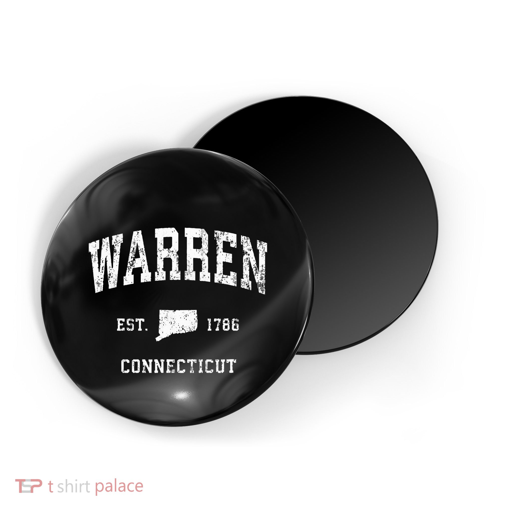 Warren Connecticut Ct Vintage Athletic Sports Magnet