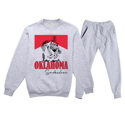 Western Country Cowboy Rodeo Smokeshow Music Howdy Skull Premium Crewneck Sweatsuit Set