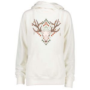 Western Country Christmas Cow Santa Howdy Christmas Gift Womens Funnel Neck Pullover Hood