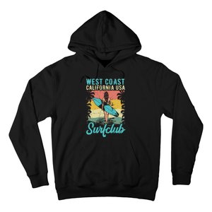 West Coast California USA Surf Club Tropical Beach Vacay Hoodie